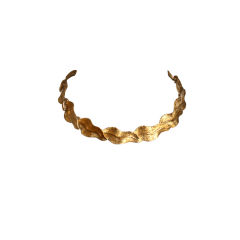 LANVIN gilt leaf link necklace