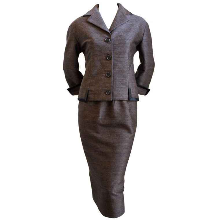 1960's BALENCIAGA haute couture suit at 1stdibs