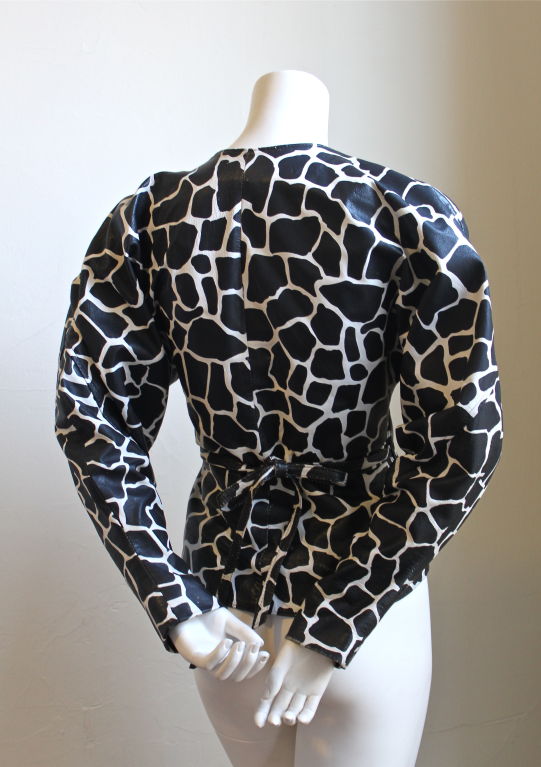 JEAN-CLAUDE JITROIS black and white leather jacket