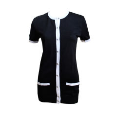 CHANEL BOUTIQUE black and white cardigan