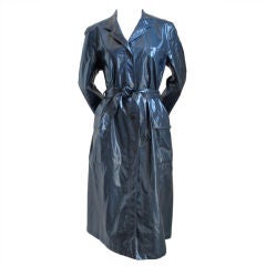 1980's GUCCI blue raincoat