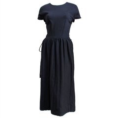 AZZEDINE ALAIA black knit dress with open back