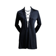 1990's TOM FORD/GUCCI black lace up tunic