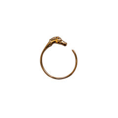HERMES gilt horse bangle bracelet