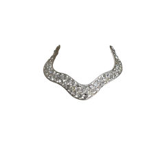 YVES SAINT LAURENT clear faceted crystal collar 4