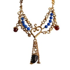 *SALE* 80's YVES SAINT LAURENT layered gilt heart necklace 4