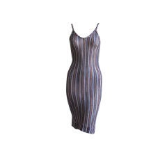 Vintage 1980's MISSONI vertically striped tank dress