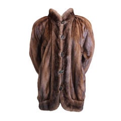 very rare YVES SAINT LAURENT haute couture Russain sable mink coat