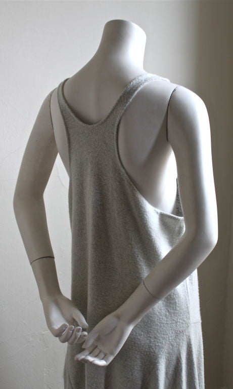 NORMA KAMALI grey seamed 'sweatshirt' dress