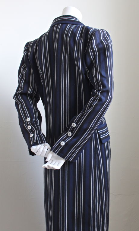 Black GIVENCHY couture striped coat