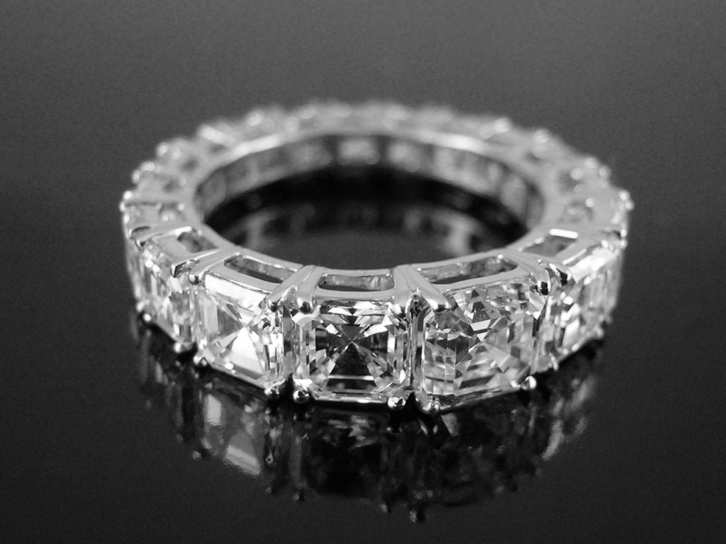 Waskoll Square Emerald Cut Eternity Band