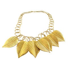 LALALOUNIS LEAF NECKLACE