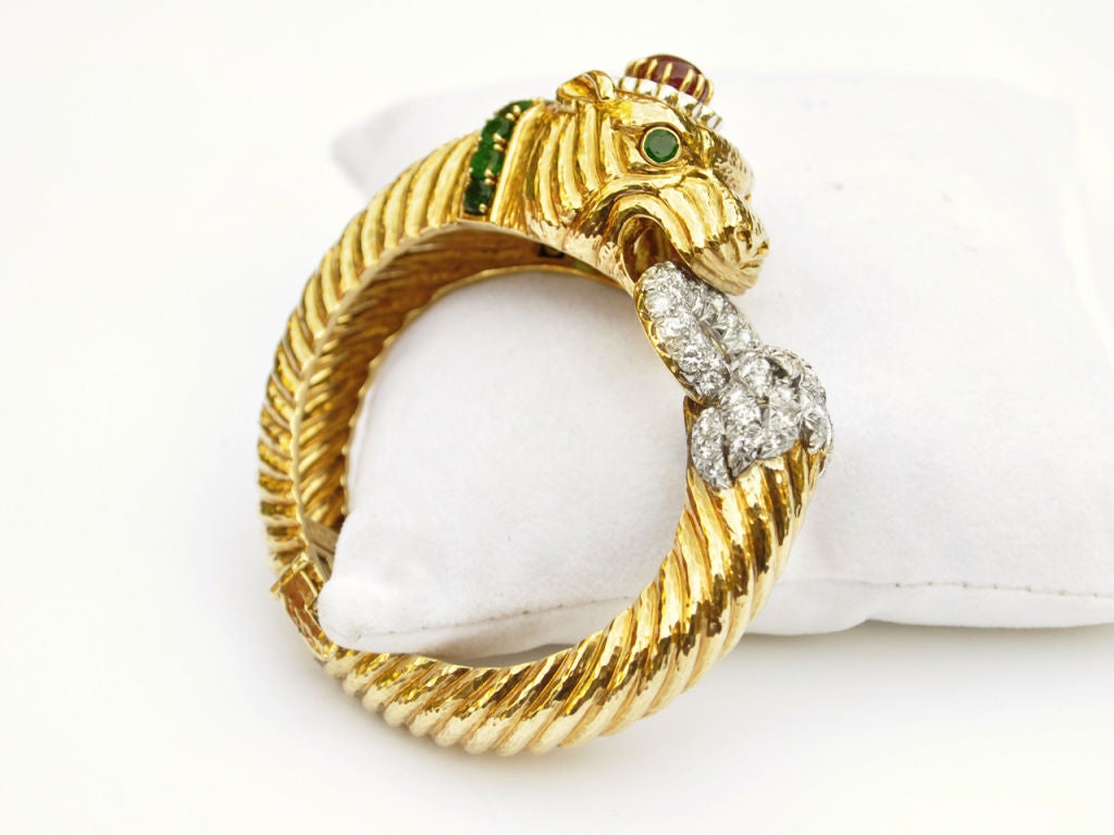 DAVID WEBB Superb Panther Bracelet