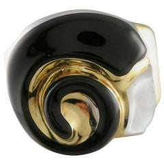 ANGELA CUMMINGS Beautiful Black Jade Cuff