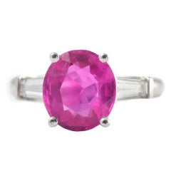 Natural Untreated Pink Burmese Sapphire Ring