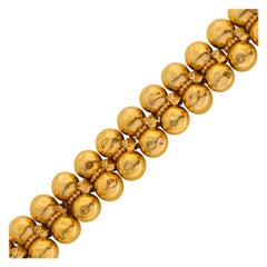 Hammered Gold Bead Bracelet by ZOLOTAS