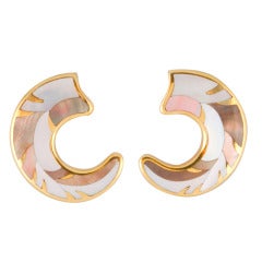 Tiffany Mother- of- Pearl Ear Clips