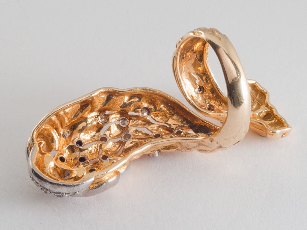 Lalaounis Gold & Diamond Dolphin Ring