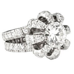 Tiffany & Co. Jean Schlumberger  Diamond Platinum Tourbillon  Ring