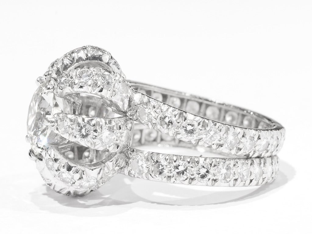 Tiffany & Co. Jean Schlumberger  Diamond Platinum Tourbillon  Ring In Good Condition In San Antonio, TX