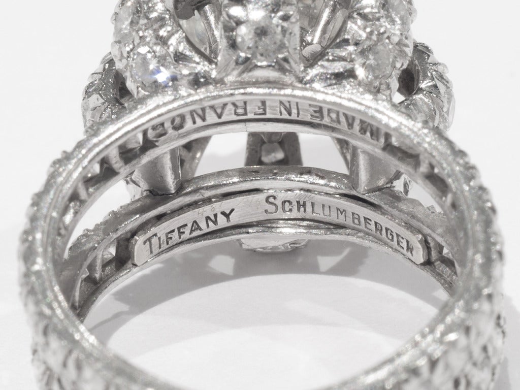 Women's Tiffany & Co. Jean Schlumberger  Diamond Platinum Tourbillon  Ring