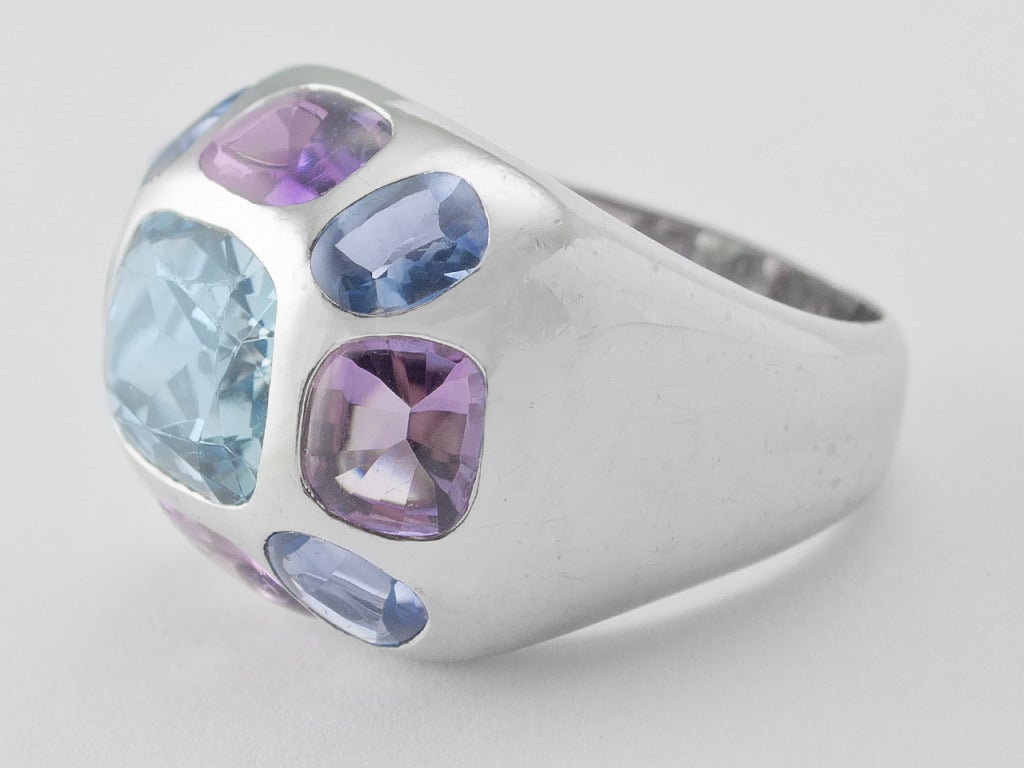 Chanel Aquamarine Gemset Gold Ring