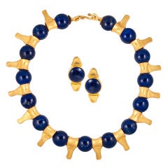 Lapis and 24kt Gold set by Ziva