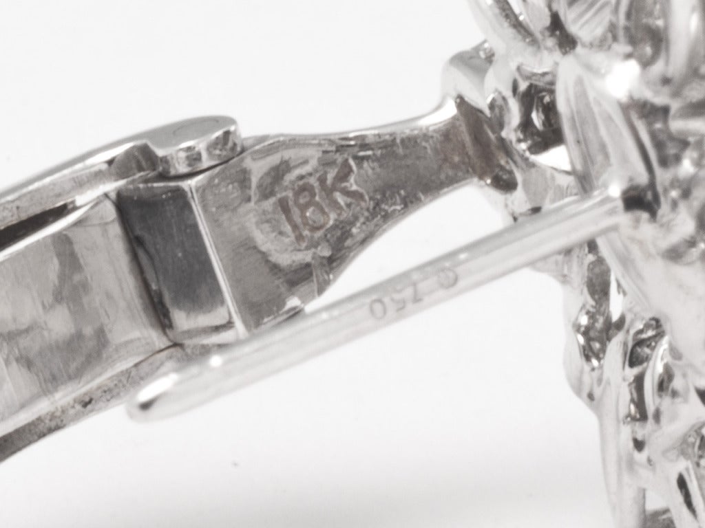 Women's 1960's Diamond Earclips For Sale