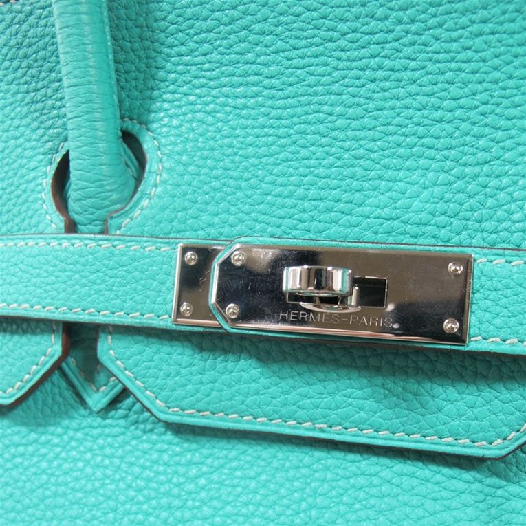 Hermès Birkin 35 cm Lagoon (Aquamarine) Clemence Leather 2