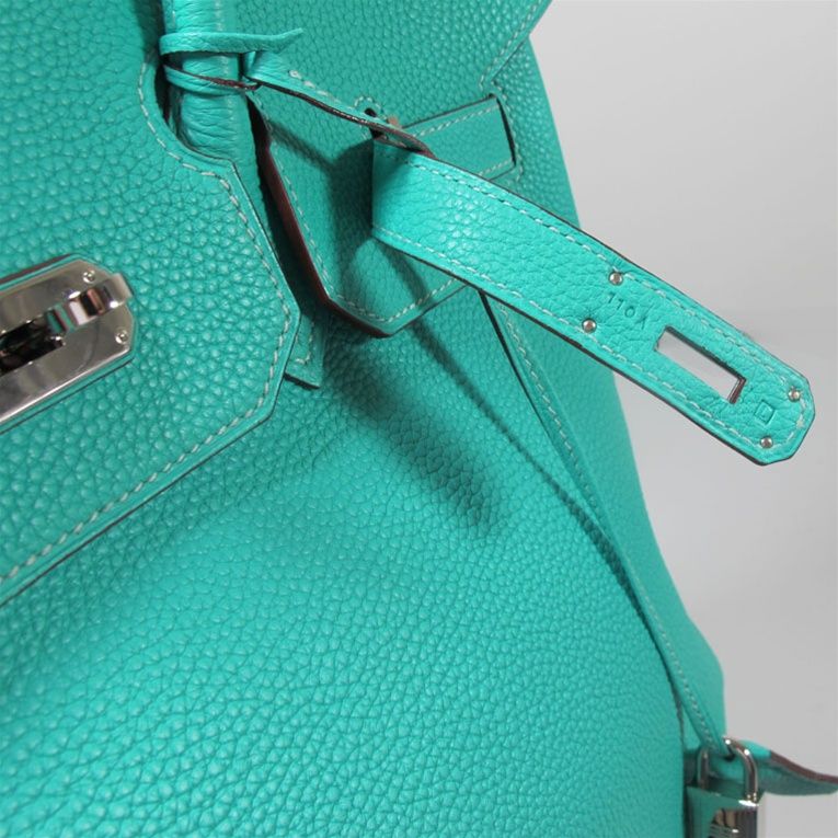 Hermès Birkin 35 cm Lagoon (Aquamarine) Clemence Leather 3