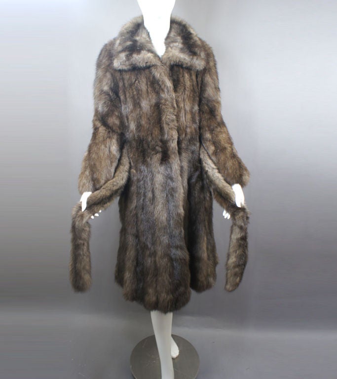 Sobol Extra Silver Sable Russian Fur Coat For Sale 1
