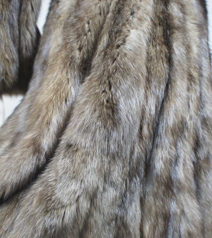 Sobol Extra Silver Sable Russian Fur Coat For Sale 3