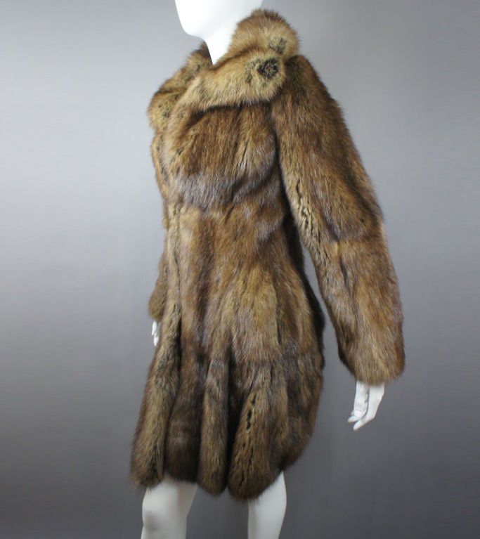 Women's Saks Fifth Avenue Russian Sable Fur Coat 4 6 For Sale