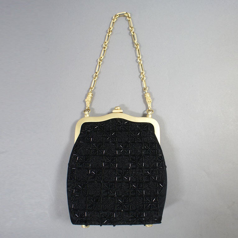 Women's Kieselstein-Cord Black Beaded Evening Bag