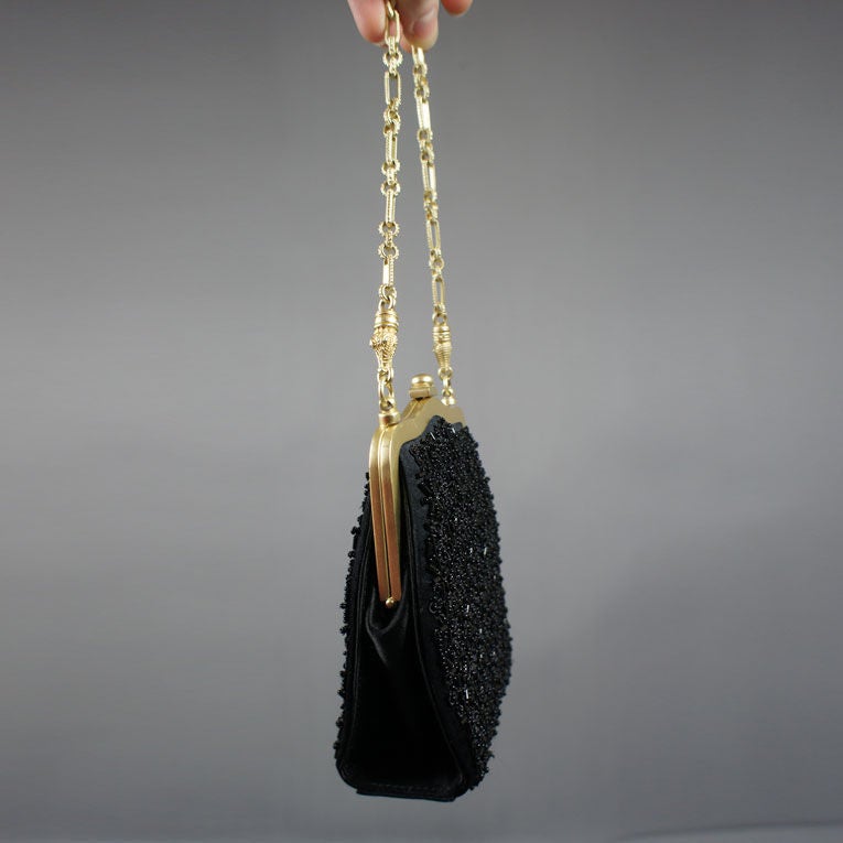 Kieselstein-Cord Black Beaded Evening Bag 1