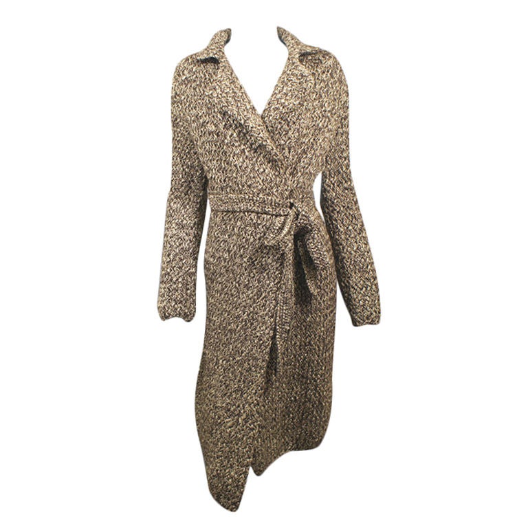 Ralph Lauren Purple Label Gold Lurex Sweater Coat For Sale