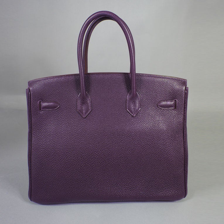 Women's Hermes Raisin Purple Togo Birkin 35cm Palladium HW