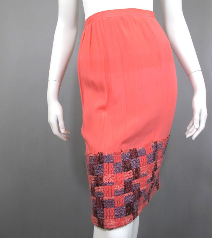 CHANEL Vintage Haute Couture  2-pc Pink Plaid Coat Dress 38 2