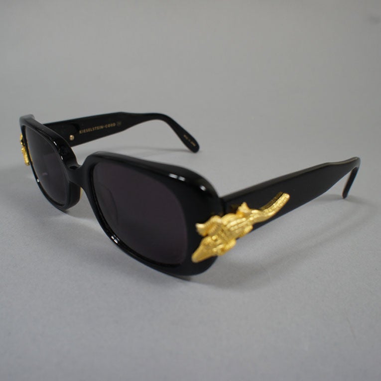 Kieselstein Cord Black 'Gatorville' Sunglasses 4