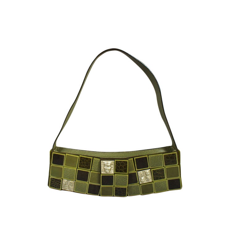 Kieselstein Cord Large Olive Woman Of The World Tile Bag For Sale