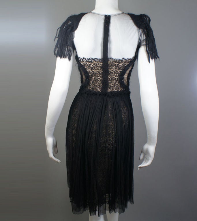 RODARTE Fall 08 Sheer Lace RUNWAY Dress 2/4 $8k NWT For Sale 2