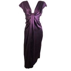 Lanvin Purple Silk  Cocktail Dress 38 6