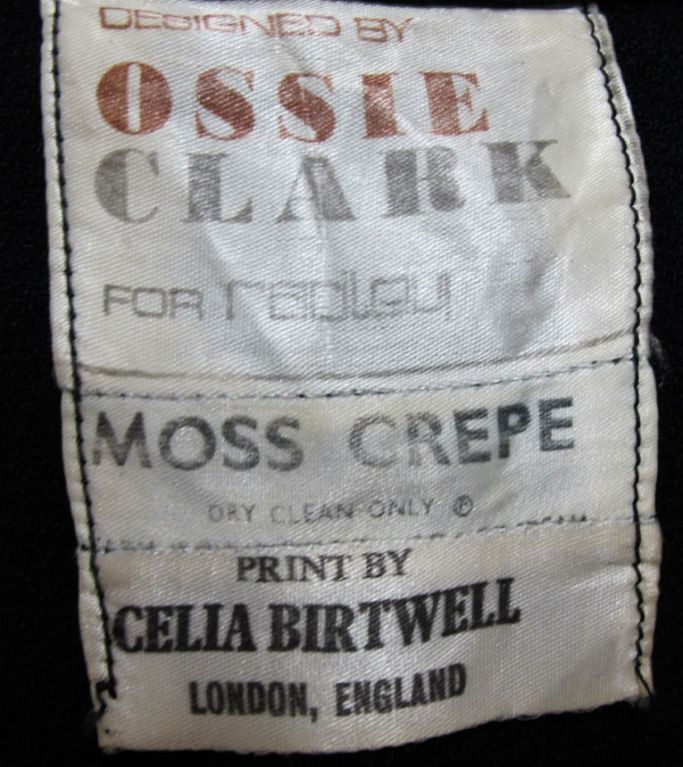 Ossie Clark Celia Birtwell Print Dress US 4 6 For Sale 3