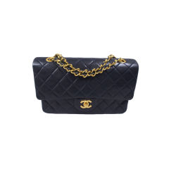CHANEL Midnight (Navy) Vintage 2.55 Lambskin Double Flap Bag GHW