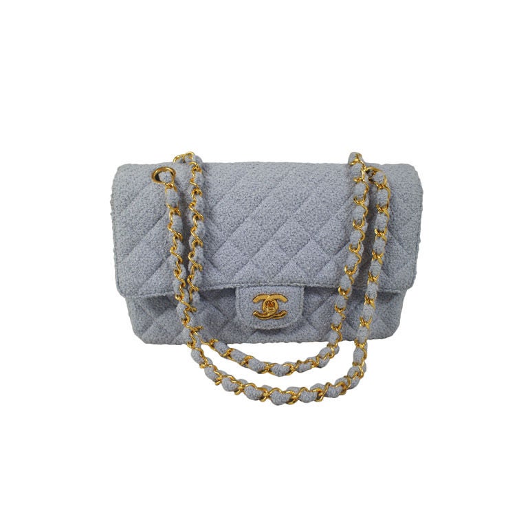 CHANEL Vintage Lavender (Purple) Boucle Classic Flap Bag GHW