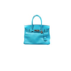 Hermes Turquoise Swift 30cm Birkin PHW