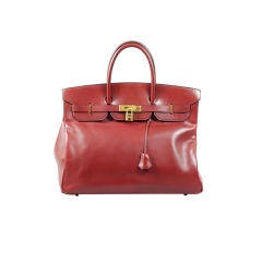 Hermes Rouge H 40cm Birkin GHW