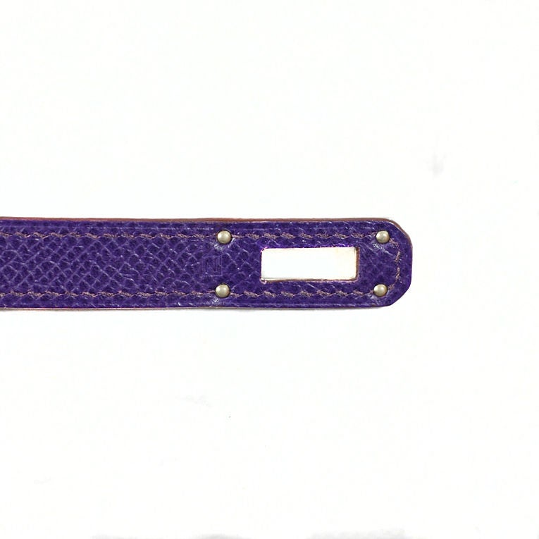 Women's Hermes Kelly Long Wallet Iris (purple) Epsom Leather PHW