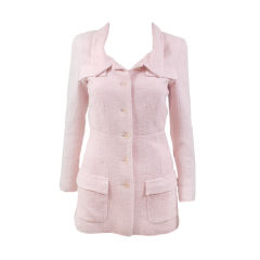 CHANEL Light Pink Silk Tweed Jacket FR 36 US 4