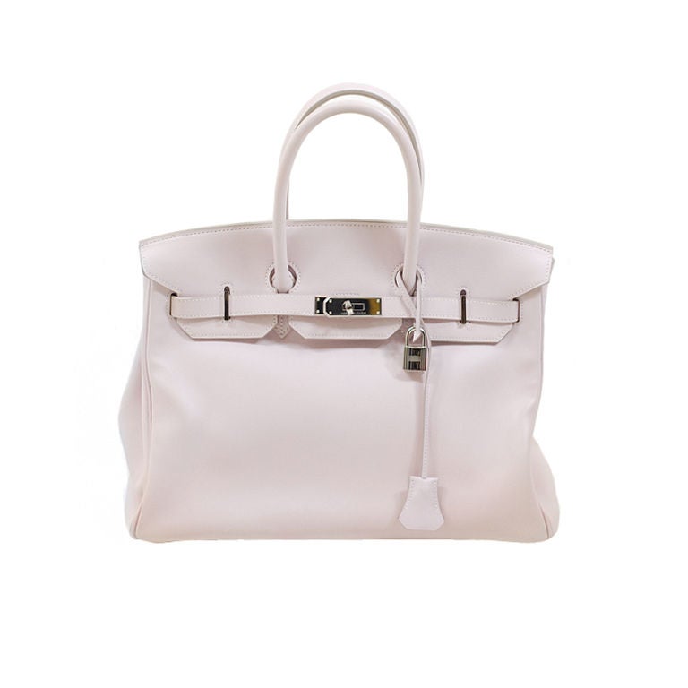 Hermes Rose Dragee Swift 35 cm Birkin PHW